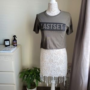 LASTSET Co. Olive Athletic Crop Top size M